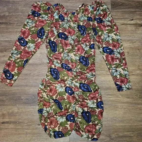 NWT Walter Baker Royal Garden Verlee Ruched Mini Dress Size 0 - Picture 7 of 14